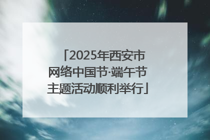2025年西安市网络中国节·端午节主题活动顺利举行