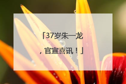 37岁朱一龙，官宣喜讯！