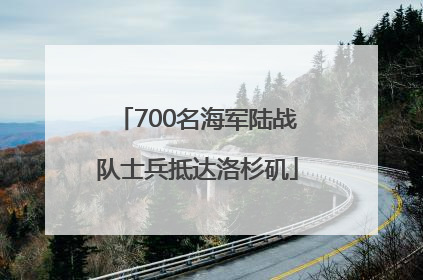700名海军陆战队士兵抵达洛杉矶